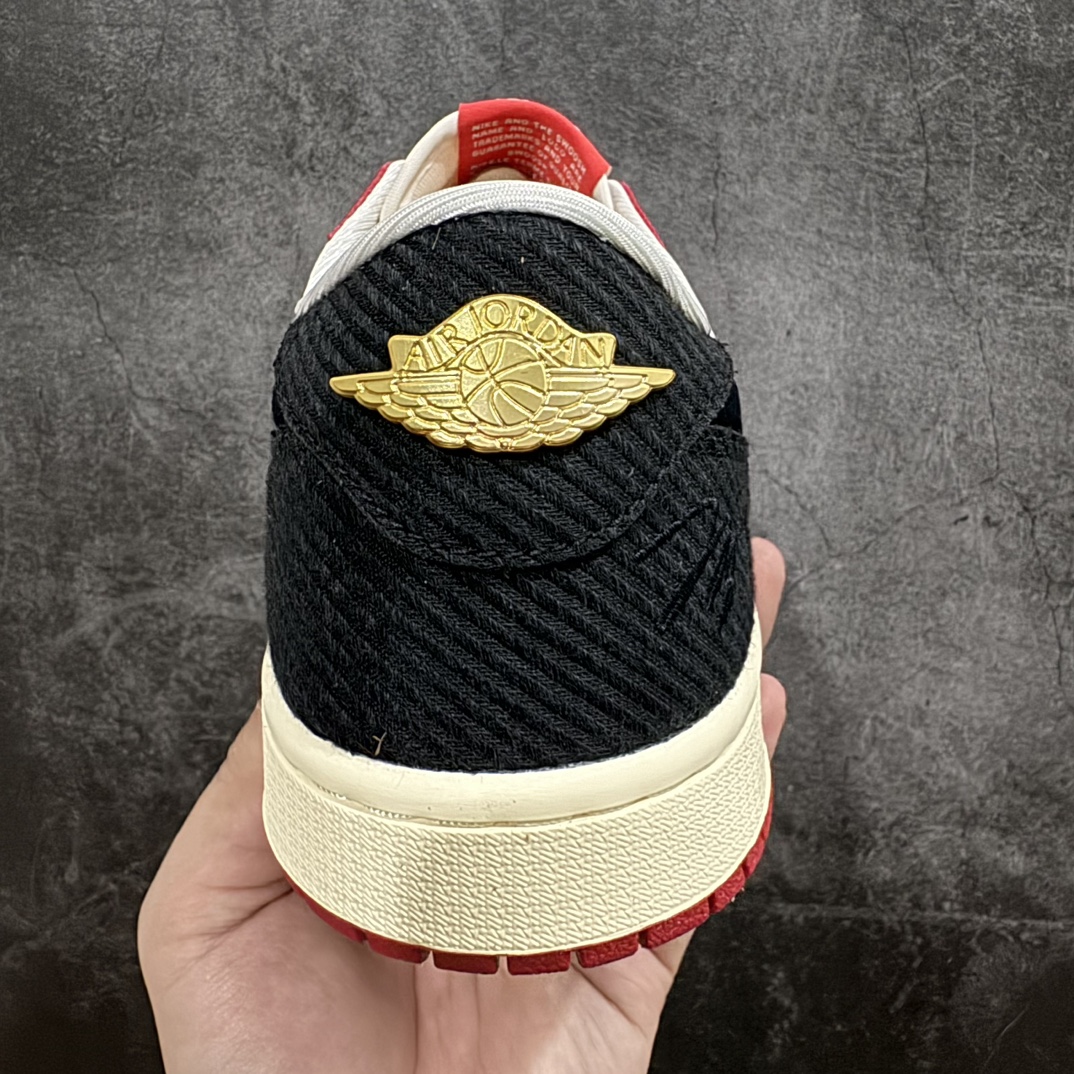 300 【DT版本】Trophy Room x Air Jordan 1 Low OG"Away"乔丹1代低帮联名黑红公牛丝绸 FN0432-100