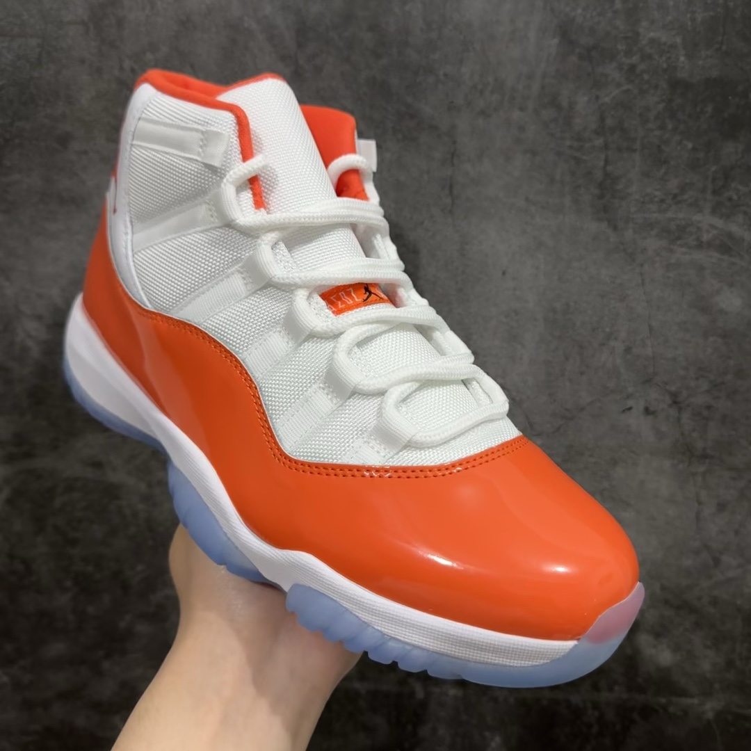 外贸纯原版本AirJordan11Retro高帮橘白AJ11乔丹11代aj11乔11高邦橙白乔丹篮球鞋系