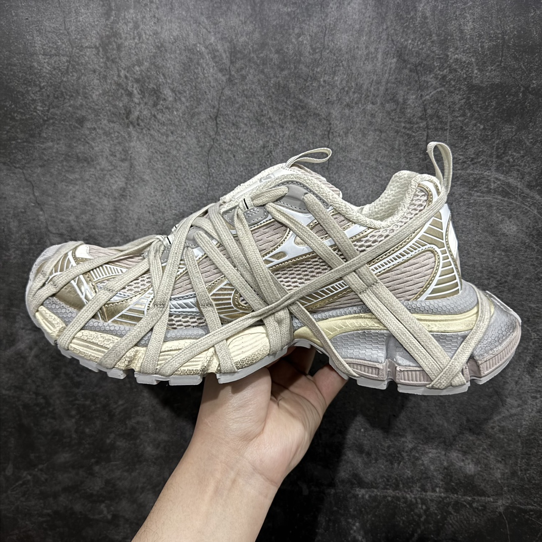 450  【I8纯原版本】 巴黎世家 户外概念鞋  Balenciaga Sneaker Tess 十代B款 绑带香槟 独