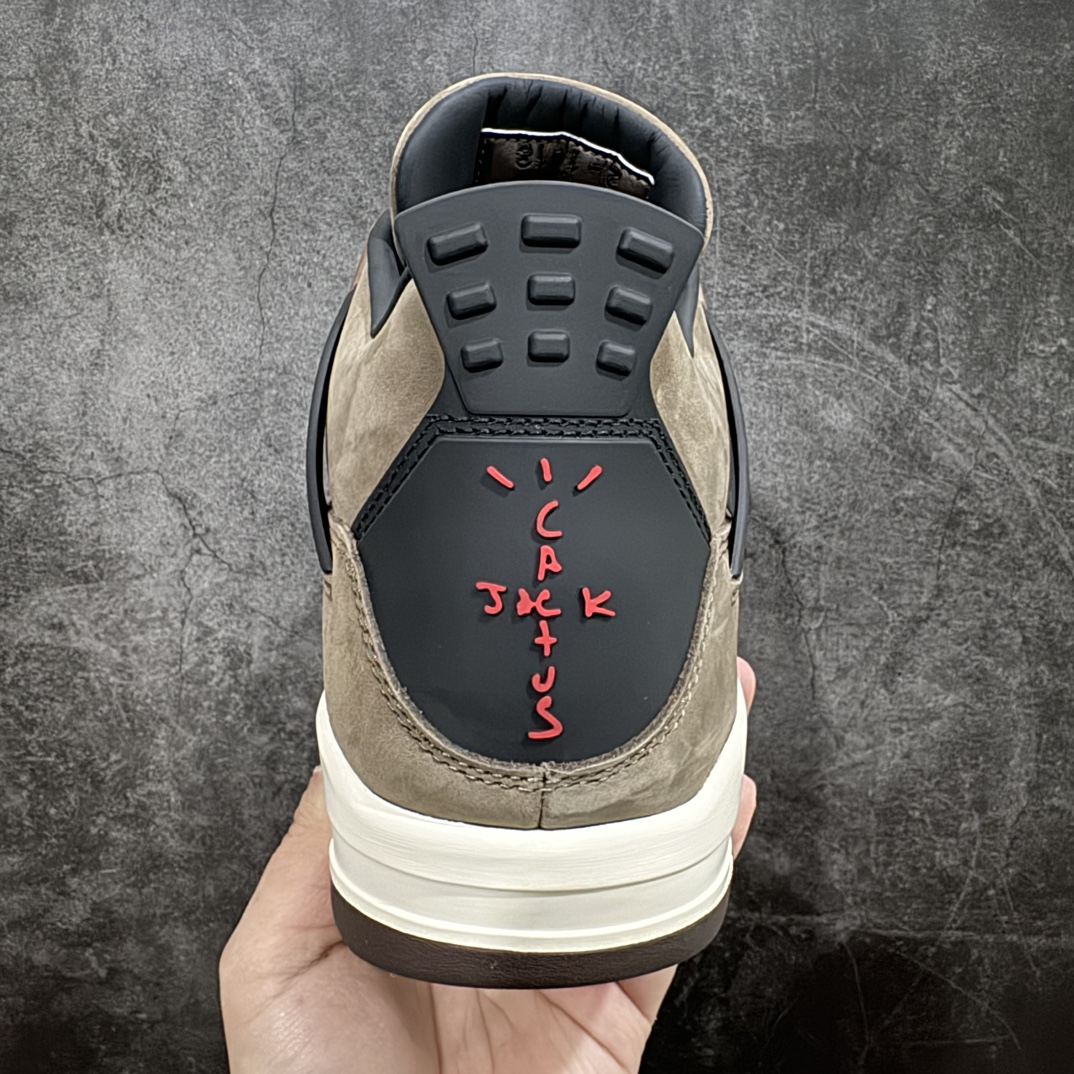 纯原TravisScottxAirJordanAJ4TS联名亲友限定棕色AJ4-766302尺码4040