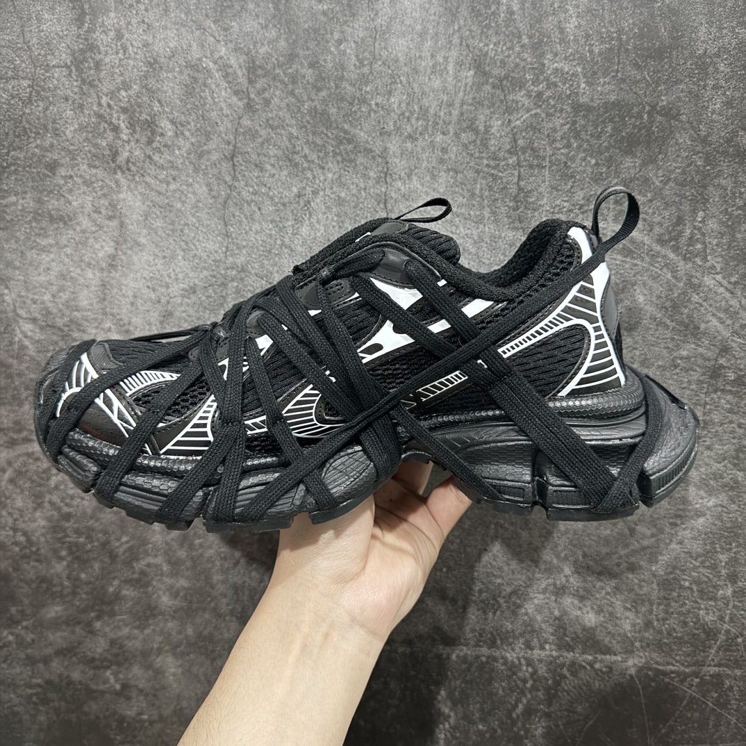 450  【I8纯原版本】 巴黎世家 户外概念鞋  Balenciaga Sneaker Tess 十代B款 绑带黑白