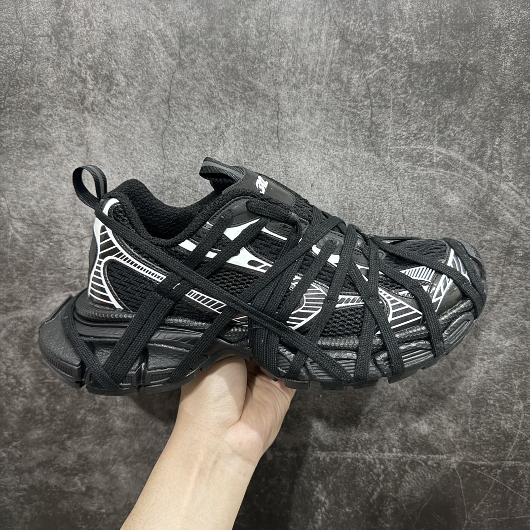 450  【I8纯原版本】 巴黎世家 户外概念鞋  Balenciaga Sneaker Tess 十代B款 绑带黑白