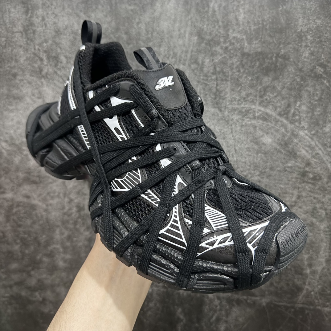 450  【I8纯原版本】 巴黎世家 户外概念鞋  Balenciaga Sneaker Tess 十代B款 绑带黑白