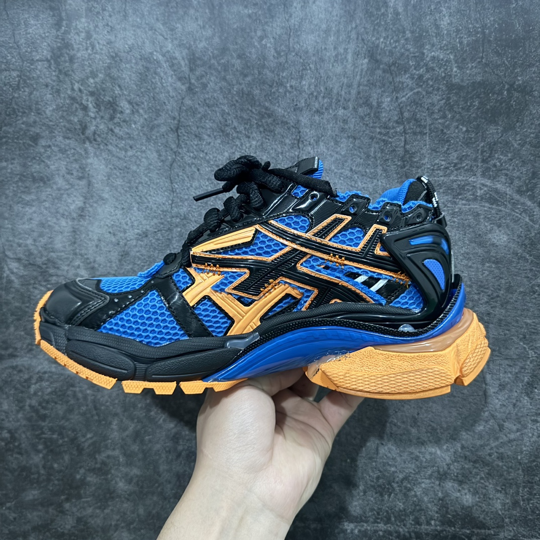 图片[2]-【XA版本】Balenciaga Runer 巴黎世家7代 破坏风 手工做旧款复古老爹鞋 蓝黄做旧nn全新版本出货 核心配合工厂优势供应市场最优品质 鞋型细节做旧等都好于市场版本n不但比市场货好 而且比市场货便宜💪🏻n原厂点胶工艺同步原鞋 区别市面所有版本n非市面所有固定TPU，原厂订制胶棒 一切细节高端还原  ，欢迎挑刺💪🏻 尺码：35-46 编码：DF490520-莆田鞋批发中心