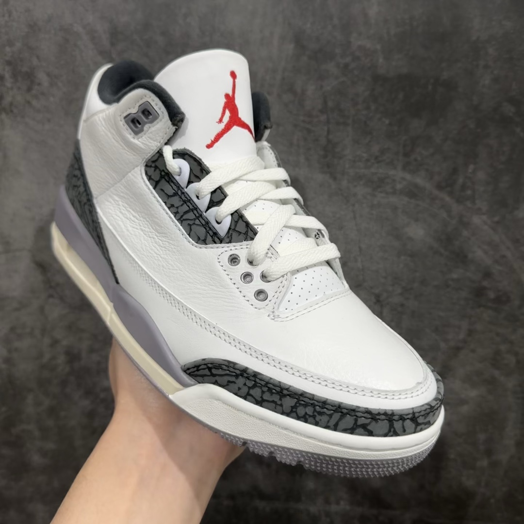 纯原AirJordan3RetroAJ3灰水泥CT8532-106此配色市场最优版本全鞋使用原厂材料原厂