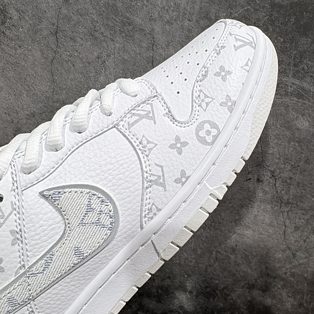 图片[6]-【定制版】Nike SB Dunk Low Louis Vuitton联名白灰印花 配色低帮休闲运动滑板板鞋 3M反光 大厂纯原品质出货 纯正版型 定制鞋盒 皮料切割干净无任何毛边 细节完美  超高清洁度货号:LV0526-592Size ：36/45 编码：HXS320340-莆田鞋批发中心