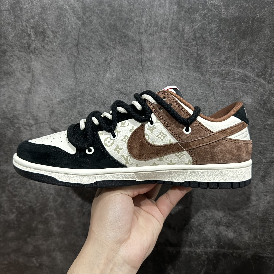 图片[2]-【定制版】Nike SB Dunk Low x Louis Vuitton 黑摩卡绑带n纯原大厂出品 极力推荐👏n原装头层材料 独家版型蒸餾加工n帶來的是更好的视觉和脚感体验n大厂纯原品质出货 清洁度 电绣工艺皮料切割干净无任何毛边 细节完美 官方货号：SJ2068 233 尺码：36 36.5 37.5 38 38.5 39 40 40.5 41 42 42.5 43 44 44.5 45 编码：HXS340360-莆田鞋批发中心