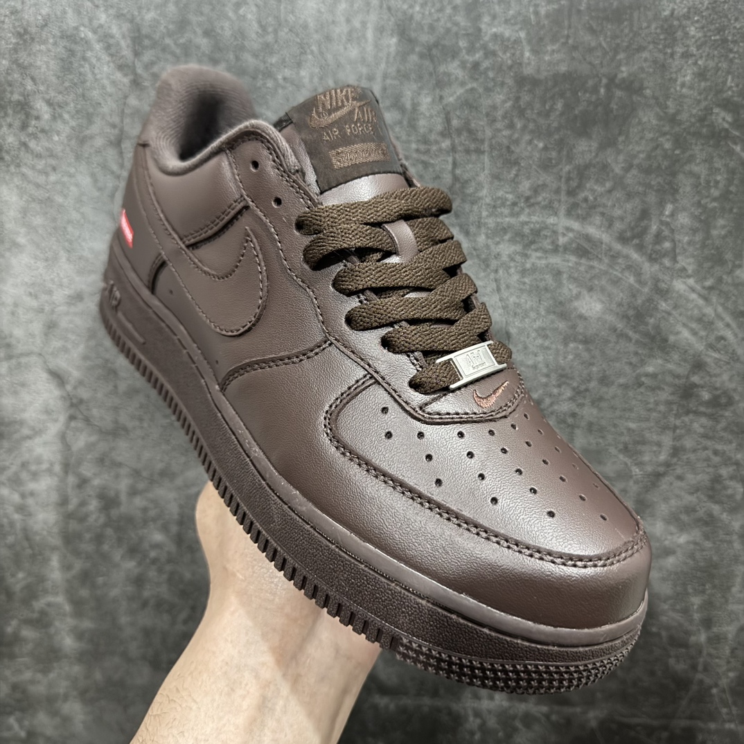 300 【外贸纯原】Nike Air Force 1 Low 07 x Spreme 白深棕 CU9225-200