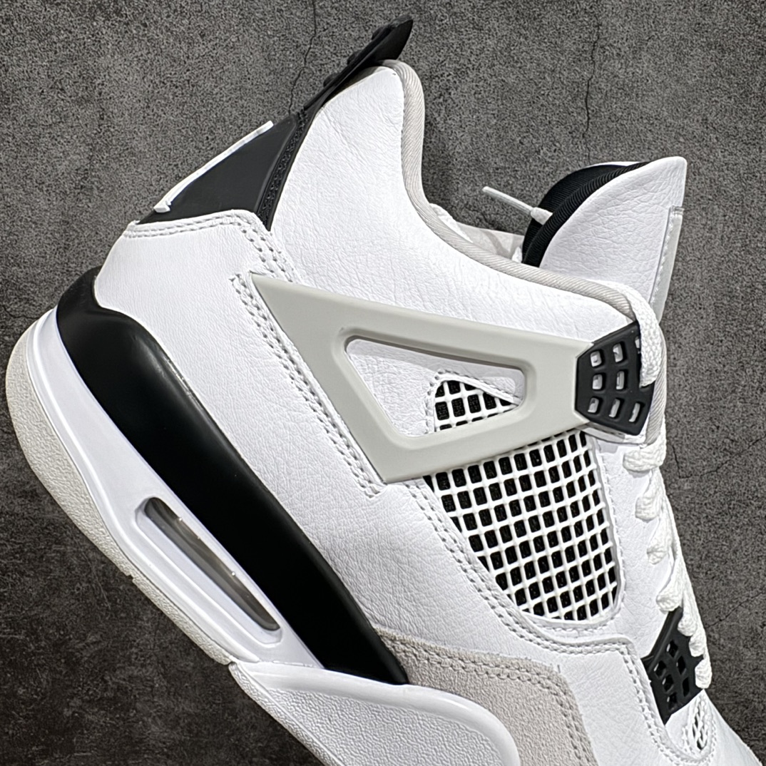 [GAT original leather version] Men's and women's Air Jordan 4 AJ4 Qiao 4 Retro ”Military Black” Little White Cement DH6927-111