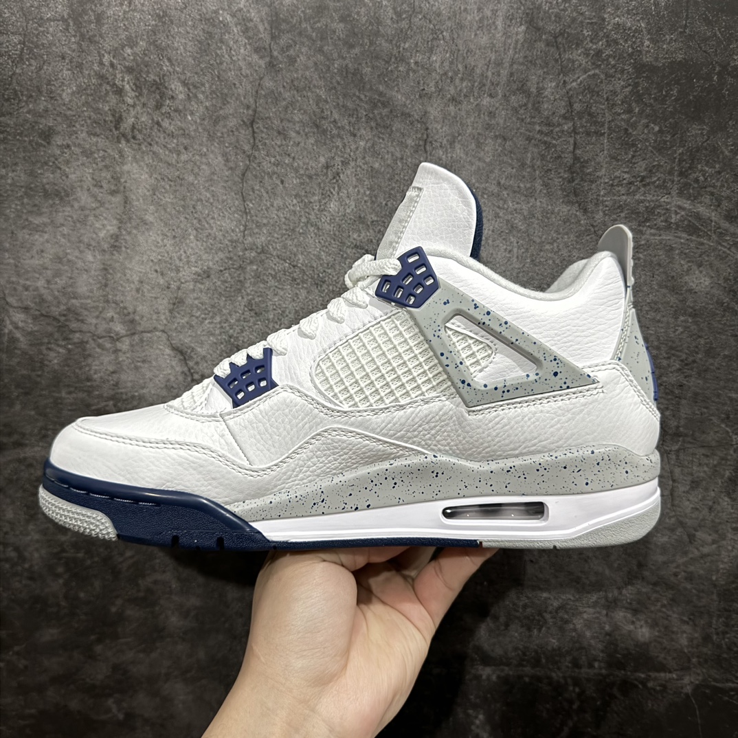 360 【GAT原厂皮版】男女码Air Jordan 4 "Midnight Navy" AJ4 乔4午夜蓝DH6927-140