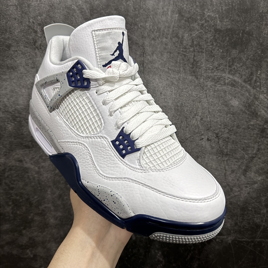 360 【GAT原厂皮版】男女码Air Jordan 4 "Midnight Navy" AJ4 乔4午夜蓝DH6927-140