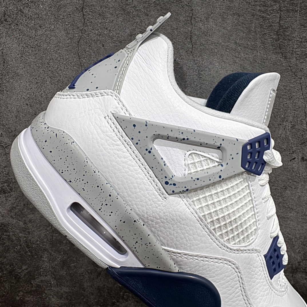 360 【GAT原厂皮版】男女码Air Jordan 4 "Midnight Navy" AJ4 乔4午夜蓝DH6927-140