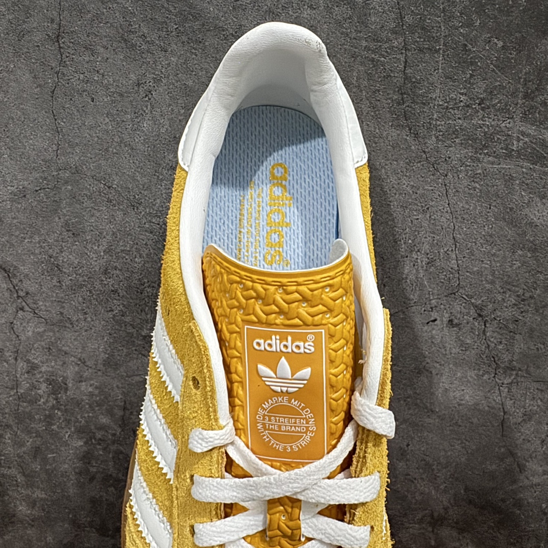 图片[8]-【纯原神版】 AD Original Gazelle Indoor Trainers 瞪羚室内鞋系列低帮复古百搭休闲运动德训风板鞋 翻毛皮黄白 HQ8716nn优于市场大部分流通版本 极力推荐n正确原厂定制长毛翻毛皮组合环保纤维革鞋面材质内置环保海玻璃鞋垫 外置RB橡胶大底品品控稳定性领先行业 原厂全套原楦原纸板冲刀磨具开发n原厂港宝加持定型后跟 尺码：35-45 编码：DZ230250-鞋库