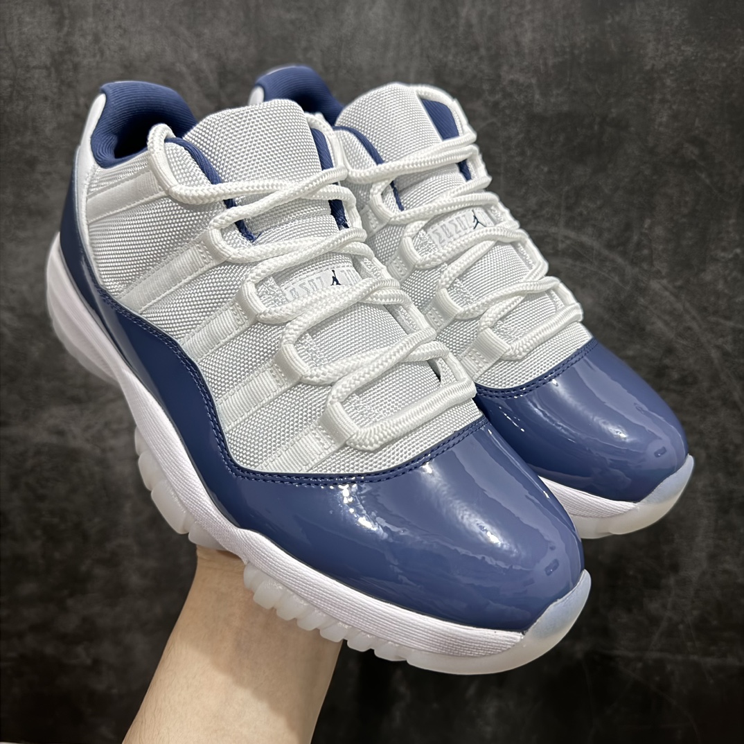 【莞产纯原】Air Jordan AJ11 Low WMNS \”Diffused Blue\” 低帮 海军蓝 FV5104-104n新货无氧化 原楦原档案数据开模打造原厂中底拉帮钢印 原厂漆皮防冻不开裂 头层皮料 原装鞋撑水晶大底正确色度色泽 原楦原数据刺绣原厂车缝走线及对位 毫厘不差 飞人logo采用原数据电脑刺绣 原装正品碳纤维真实碳板 增强抗扭 原内标 原盒标 正确官方原盒 原厂防氧化水晶外底 原厂配套厂全掌solo气垫Size：36 36.5 37.5 38 38.5 39 40 40.5 41 42 42.5 43 44 44.5 45 46 47.5 编码：AS460480-鞋库