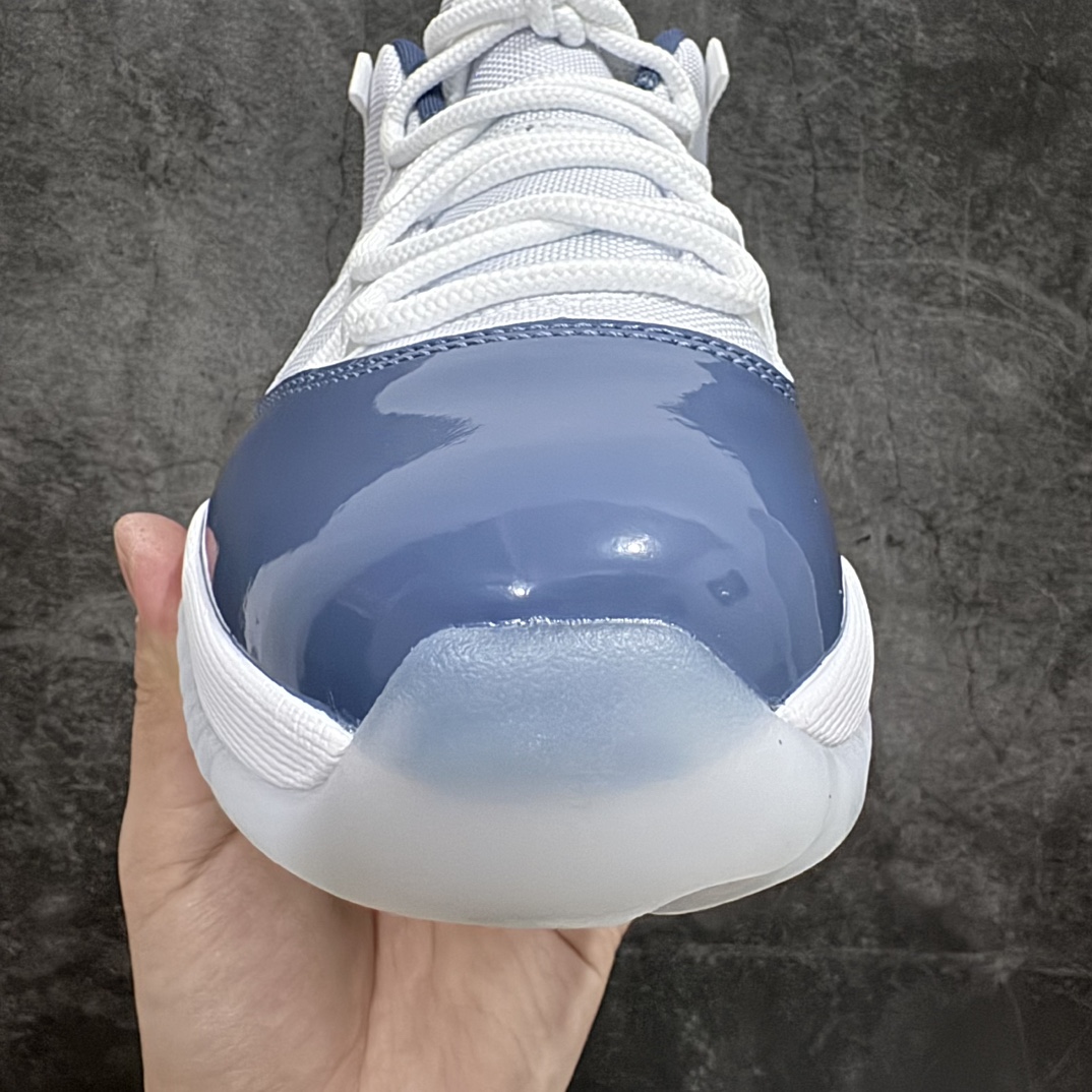 图片[4]-【外贸版本】Air Jordan AJ11 Low WMNS \”Diffused Blue\” 低帮 海军蓝 FV5104-104n新货无氧化 原楦原档案数据开模打造原厂中底拉帮钢印 原厂漆皮防冻不开裂 头层皮料 原装鞋撑水晶大底正确色度色泽 原楦原数据刺绣原厂车缝走线及对位 毫厘不差 飞人logo采用原数据电脑刺绣 原装正品碳纤维真实碳板 增强抗扭 原内标 原盒标 正确官方原盒 原厂防氧化水晶外底 原厂配套厂全掌solo气垫Size：40 40.5 41 42 42.5 43 44 44.5 45 46 47.5 编码：DT380420-鞋库