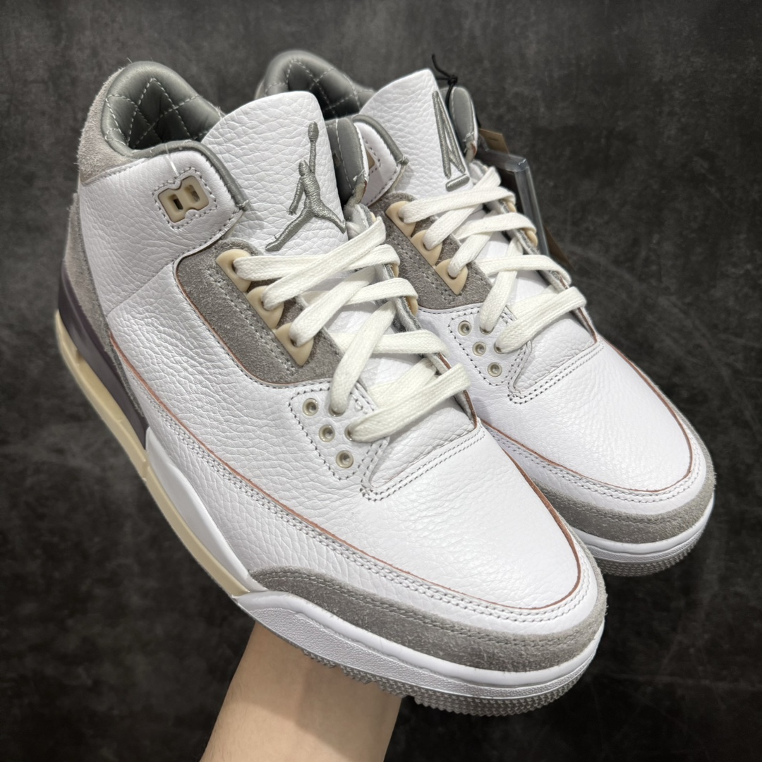 【纯原JS版本】A Ma Maniére x Air Jordan AJ3 Retro AMM联名白紫灰 DH3434-110n全新版本 细节升级 全方位细节对比原鞋n市售天花板级别 代理合作商零售高价必推版本 尺码：36 36.5 37.5 38 38.5 39 40 40.5 41 42 42.5 43 44 44.5 45 45.5 46 47.5 48.5 编码：X10450480-鞋库