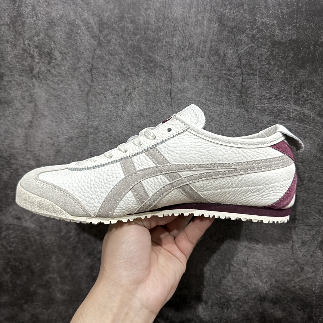 图片[2]-【纯原头层版】Asics Onitsuka Tiger MEXICO 66 亚瑟士鬼冢虎复古经典板鞋n市场王者选手 海外订单工厂出品目前全市场最好的品质没有之一n纯原小羊皮材料 质感柔软度满分n长期生产补货永不断码 超成熟稳定的做工品控 原装全套纸板楦头开发 原汁原味 完美呈现版型私模正确鞋底咬花纹路 一比一鞋头弧度高度鞋身弧度绝不口嗨 细节品控鞋型随意秒杀市面原档咬花纹路私模大底 一个单元有六个三角形总体形拼接呈现花瓣状 官方四联吊牌原装Ortholite轻量化鞋垫 原盒原配 质保卡 说明书 钢印防尘纸 纸板中底带钢印 乳胶组合鞋垫 支持全方位的对比专柜产品从款式颜色造型上体现出追求舒适和细节的完美 鞋类更是推崇手工制作的严谨与完美 融舒适性与可穿性的设计风格 注重细节的完美和别致魅力 既保持稳重 又不失轻松的时尚感  尺码：36 37 37.5 38 39 39.5 40 40.5 41.5 42 42.5 43.5 44 45 编码：NM235260-鞋库