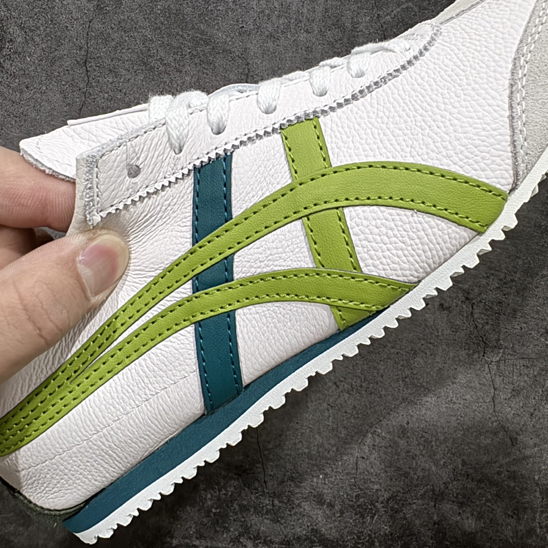 图片[4]-【纯原头层版】Asics Onitsuka Tiger MEXICO 66 亚瑟士鬼冢虎复古经典板鞋n市场王者选手 海外订单工厂出品目前全市场最好的品质没有之一n纯原小羊皮材料 质感柔软度满分n长期生产补货永不断码 超成熟稳定的做工品控 原装全套纸板楦头开发 原汁原味 完美呈现版型私模正确鞋底咬花纹路 一比一鞋头弧度高度鞋身弧度绝不口嗨 细节品控鞋型随意秒杀市面原档咬花纹路私模大底 一个单元有六个三角形总体形拼接呈现花瓣状 官方四联吊牌原装Ortholite轻量化鞋垫 原盒原配 质保卡 说明书 钢印防尘纸 纸板中底带钢印 乳胶组合鞋垫 支持全方位的对比专柜产品从款式颜色造型上体现出追求舒适和细节的完美 鞋类更是推崇手工制作的严谨与完美 融舒适性与可穿性的设计风格 注重细节的完美和别致魅力 既保持稳重 又不失轻松的时尚感  尺码：36 37 37.5 38 39 39.5 40 40.5 41.5 42 42.5 43.5 44 45 编码：NM235260-鞋库