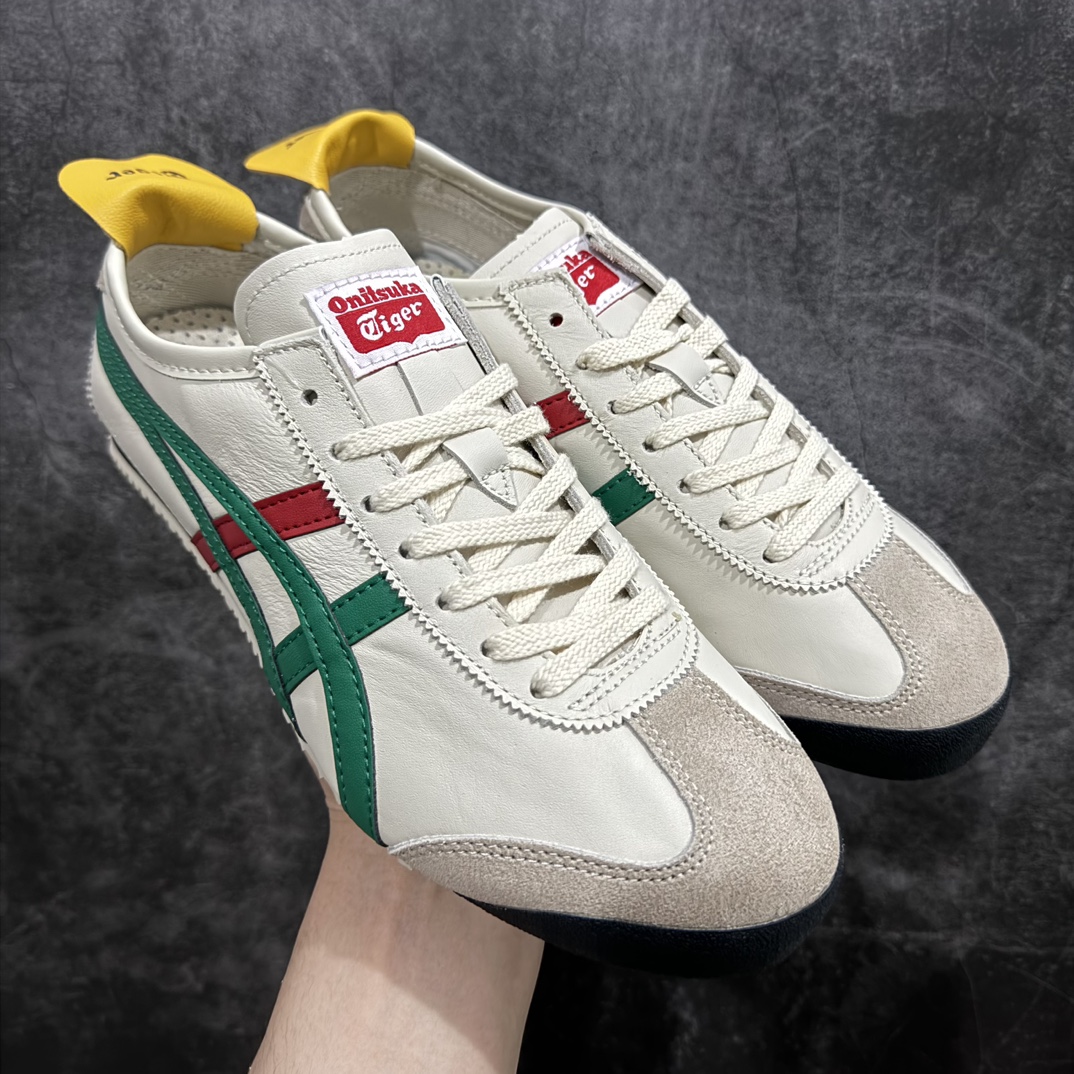 【纯原头层版】Asics Onitsuka Tiger MEXICO 66 亚瑟士鬼冢虎复古经典板鞋n市场王者选手 海外订单工厂出品目前全市场最好的品质没有之一n纯原小羊皮材料 质感柔软度满分n长期生产补货永不断码 超成熟稳定的做工品控 原装全套纸板楦头开发 原汁原味 完美呈现版型私模正确鞋底咬花纹路 一比一鞋头弧度高度鞋身弧度绝不口嗨 细节品控鞋型随意秒杀市面原档咬花纹路私模大底 一个单元有六个三角形总体形拼接呈现花瓣状 官方四联吊牌原装Ortholite轻量化鞋垫 原盒原配 质保卡 说明书 钢印防尘纸 纸板中底带钢印 乳胶组合鞋垫 支持全方位的对比专柜产品从款式颜色造型上体现出追求舒适和细节的完美 鞋类更是推崇手工制作的严谨与完美 融舒适性与可穿性的设计风格 注重细节的完美和别致魅力 既保持稳重 又不失轻松的时尚感  尺码：36 37 37.5 38 39 39.5 40 40.5 41.5 42 42.5 43.5 44 45 编码：NM235260-鞋库