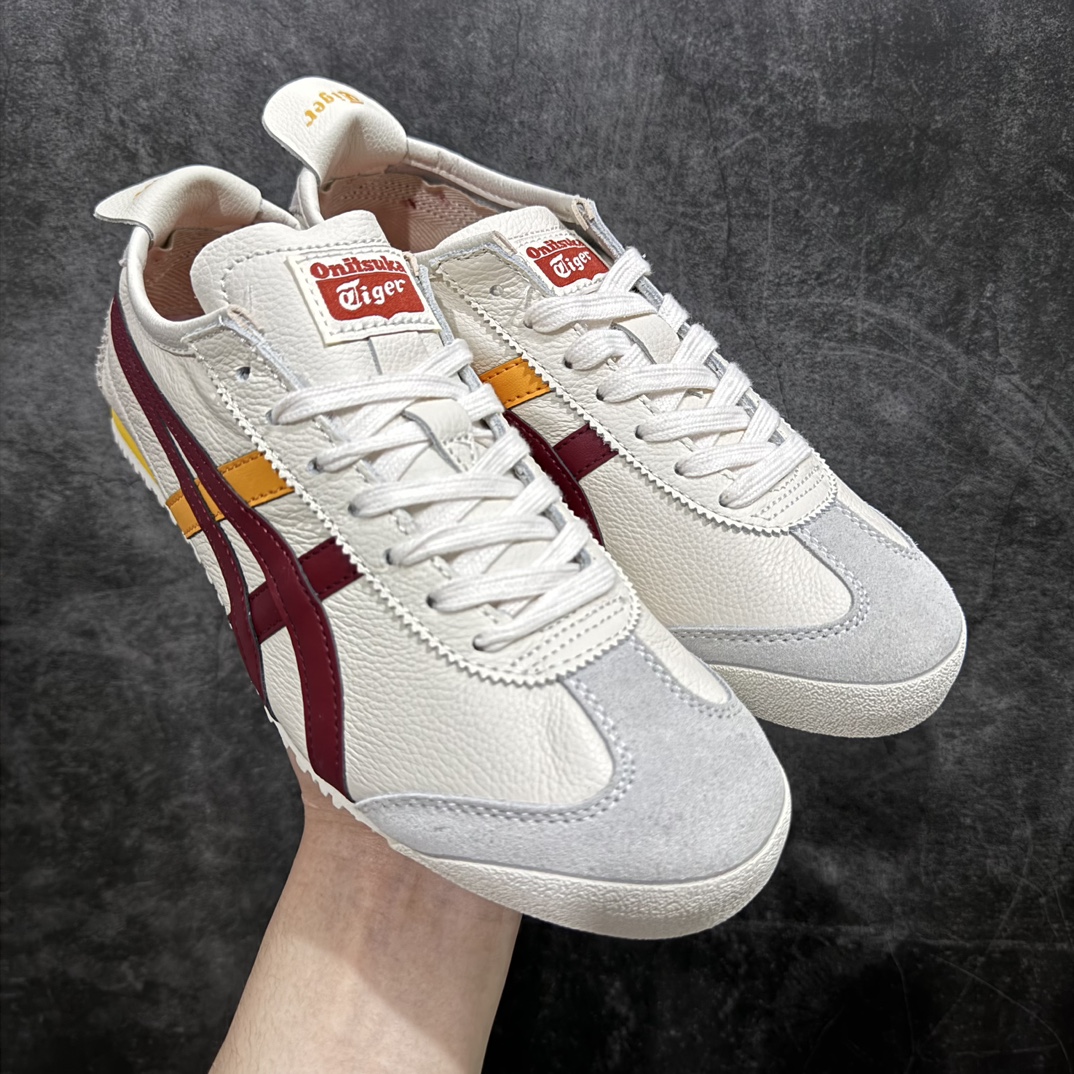 【纯原头层版】Asics Onitsuka Tiger MEXICO 66 亚瑟士鬼冢虎复古经典板鞋n市场王者选手 海外订单工厂出品目前全市场最好的品质没有之一n纯原小羊皮材料 质感柔软度满分n长期生产补货永不断码 超成熟稳定的做工品控 原装全套纸板楦头开发 原汁原味 完美呈现版型私模正确鞋底咬花纹路 一比一鞋头弧度高度鞋身弧度绝不口嗨 细节品控鞋型随意秒杀市面原档咬花纹路私模大底 一个单元有六个三角形总体形拼接呈现花瓣状 官方四联吊牌原装Ortholite轻量化鞋垫 原盒原配 质保卡 说明书 钢印防尘纸 纸板中底带钢印 乳胶组合鞋垫 支持全方位的对比专柜产品从款式颜色造型上体现出追求舒适和细节的完美 鞋类更是推崇手工制作的严谨与完美 融舒适性与可穿性的设计风格 注重细节的完美和别致魅力 既保持稳重 又不失轻松的时尚感  尺码：36 37 37.5 38 39 39.5 40 40.5 41.5 42 42.5 43.5 44 45 编码：NM235260-鞋库