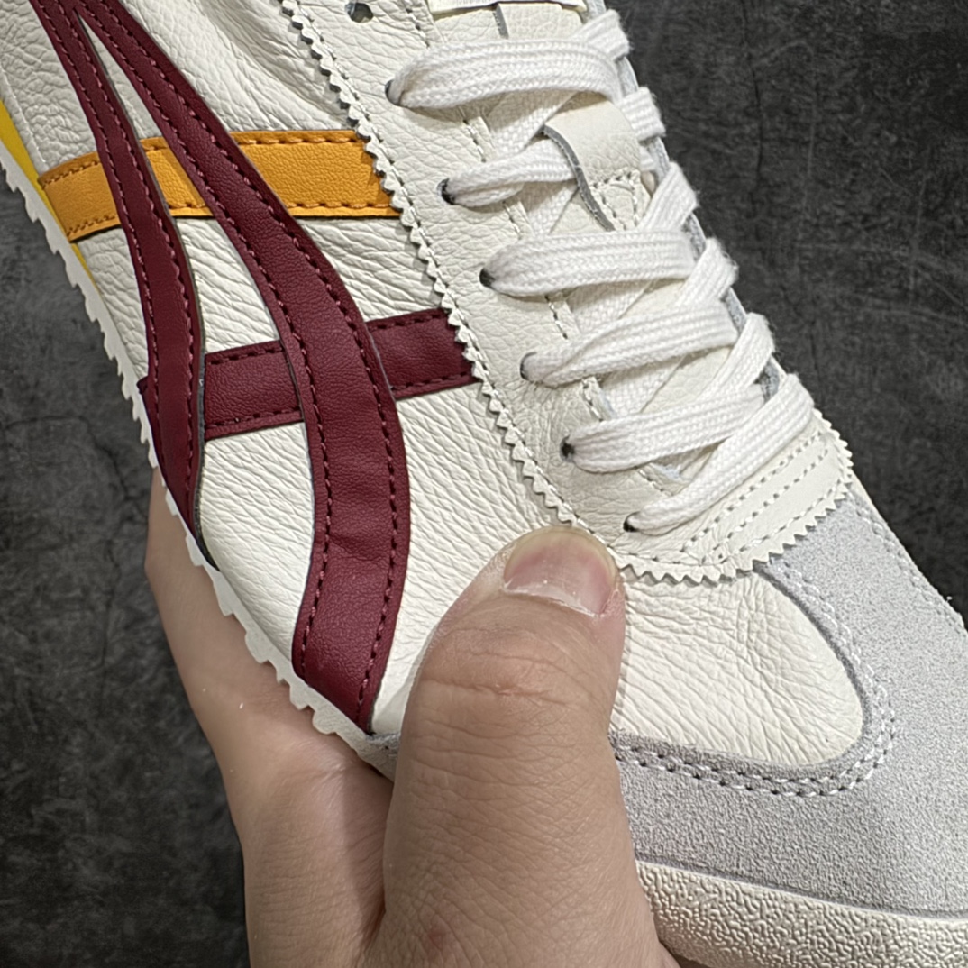 图片[5]-【纯原头层版】Asics Onitsuka Tiger MEXICO 66 亚瑟士鬼冢虎复古经典板鞋n市场王者选手 海外订单工厂出品目前全市场最好的品质没有之一n纯原小羊皮材料 质感柔软度满分n长期生产补货永不断码 超成熟稳定的做工品控 原装全套纸板楦头开发 原汁原味 完美呈现版型私模正确鞋底咬花纹路 一比一鞋头弧度高度鞋身弧度绝不口嗨 细节品控鞋型随意秒杀市面原档咬花纹路私模大底 一个单元有六个三角形总体形拼接呈现花瓣状 官方四联吊牌原装Ortholite轻量化鞋垫 原盒原配 质保卡 说明书 钢印防尘纸 纸板中底带钢印 乳胶组合鞋垫 支持全方位的对比专柜产品从款式颜色造型上体现出追求舒适和细节的完美 鞋类更是推崇手工制作的严谨与完美 融舒适性与可穿性的设计风格 注重细节的完美和别致魅力 既保持稳重 又不失轻松的时尚感  尺码：36 37 37.5 38 39 39.5 40 40.5 41.5 42 42.5 43.5 44 45 编码：NM235260-鞋库