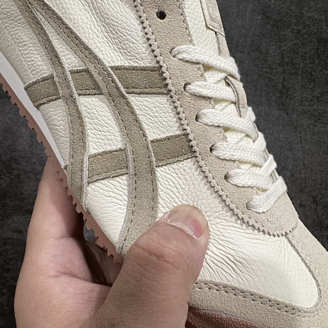 图片[5]-【纯原头层版】Asics Onitsuka Tiger MEXICO 66 亚瑟士鬼冢虎复古经典板鞋n市场王者选手 海外订单工厂出品目前全市场最好的品质没有之一n纯原小羊皮材料 质感柔软度满分n长期生产补货永不断码 超成熟稳定的做工品控 原装全套纸板楦头开发 原汁原味 完美呈现版型私模正确鞋底咬花纹路 一比一鞋头弧度高度鞋身弧度绝不口嗨 细节品控鞋型随意秒杀市面原档咬花纹路私模大底 一个单元有六个三角形总体形拼接呈现花瓣状 官方四联吊牌原装Ortholite轻量化鞋垫 原盒原配 质保卡 说明书 钢印防尘纸 纸板中底带钢印 乳胶组合鞋垫 支持全方位的对比专柜产品从款式颜色造型上体现出追求舒适和细节的完美 鞋类更是推崇手工制作的严谨与完美 融舒适性与可穿性的设计风格 注重细节的完美和别致魅力 既保持稳重 又不失轻松的时尚感  尺码：36 37 37.5 38 39 39.5 40 40.5 41.5 42 42.5 43.5 44 45 编码：NM235260-鞋库