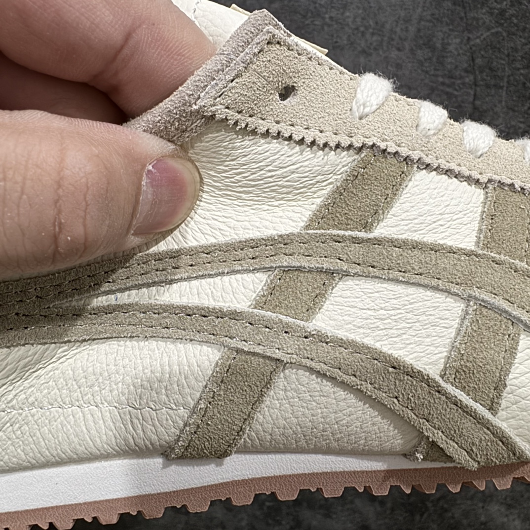 图片[4]-【纯原头层版】Asics Onitsuka Tiger MEXICO 66 亚瑟士鬼冢虎复古经典板鞋n市场王者选手 海外订单工厂出品目前全市场最好的品质没有之一n纯原小羊皮材料 质感柔软度满分n长期生产补货永不断码 超成熟稳定的做工品控 原装全套纸板楦头开发 原汁原味 完美呈现版型私模正确鞋底咬花纹路 一比一鞋头弧度高度鞋身弧度绝不口嗨 细节品控鞋型随意秒杀市面原档咬花纹路私模大底 一个单元有六个三角形总体形拼接呈现花瓣状 官方四联吊牌原装Ortholite轻量化鞋垫 原盒原配 质保卡 说明书 钢印防尘纸 纸板中底带钢印 乳胶组合鞋垫 支持全方位的对比专柜产品从款式颜色造型上体现出追求舒适和细节的完美 鞋类更是推崇手工制作的严谨与完美 融舒适性与可穿性的设计风格 注重细节的完美和别致魅力 既保持稳重 又不失轻松的时尚感  尺码：36 37 37.5 38 39 39.5 40 40.5 41.5 42 42.5 43.5 44 45 编码：NM235260-鞋库