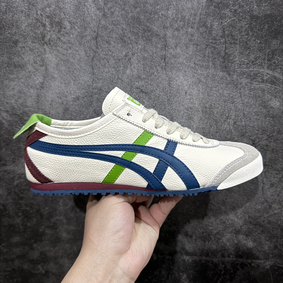 【纯原头层版】Asics Onitsuka Tiger MEXICO 66 亚瑟士鬼冢虎复古经典板鞋n市场王者选手 海外订单工厂出品目前全市场最好的品质没有之一n纯原小羊皮材料 质感柔软度满分n长期生产补货永不断码 超成熟稳定的做工品控 原装全套纸板楦头开发 原汁原味 完美呈现版型私模正确鞋底咬花纹路 一比一鞋头弧度高度鞋身弧度绝不口嗨 细节品控鞋型随意秒杀市面原档咬花纹路私模大底 一个单元有六个三角形总体形拼接呈现花瓣状 官方四联吊牌原装Ortholite轻量化鞋垫 原盒原配 质保卡 说明书 钢印防尘纸 纸板中底带钢印 乳胶组合鞋垫 支持全方位的对比专柜产品从款式颜色造型上体现出追求舒适和细节的完美 鞋类更是推崇手工制作的严谨与完美 融舒适性与可穿性的设计风格 注重细节的完美和别致魅力 既保持稳重 又不失轻松的时尚感  尺码：36 37 37.5 38 39 39.5 40 40.5 41.5 42 42.5 43.5 44 45 编码：NM235260-鞋库