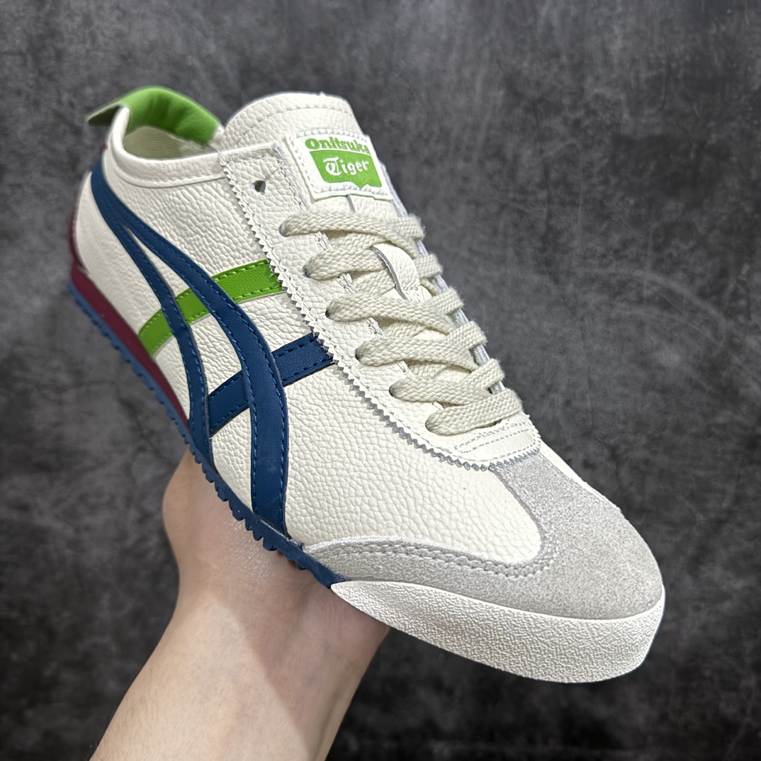 图片[3]-【纯原头层版】Asics Onitsuka Tiger MEXICO 66 亚瑟士鬼冢虎复古经典板鞋n市场王者选手 海外订单工厂出品目前全市场最好的品质没有之一n纯原小羊皮材料 质感柔软度满分n长期生产补货永不断码 超成熟稳定的做工品控 原装全套纸板楦头开发 原汁原味 完美呈现版型私模正确鞋底咬花纹路 一比一鞋头弧度高度鞋身弧度绝不口嗨 细节品控鞋型随意秒杀市面原档咬花纹路私模大底 一个单元有六个三角形总体形拼接呈现花瓣状 官方四联吊牌原装Ortholite轻量化鞋垫 原盒原配 质保卡 说明书 钢印防尘纸 纸板中底带钢印 乳胶组合鞋垫 支持全方位的对比专柜产品从款式颜色造型上体现出追求舒适和细节的完美 鞋类更是推崇手工制作的严谨与完美 融舒适性与可穿性的设计风格 注重细节的完美和别致魅力 既保持稳重 又不失轻松的时尚感  尺码：36 37 37.5 38 39 39.5 40 40.5 41.5 42 42.5 43.5 44 45 编码：NM235260-鞋库