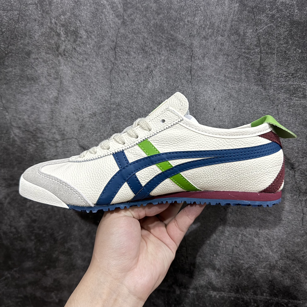 图片[2]-【纯原头层版】Asics Onitsuka Tiger MEXICO 66 亚瑟士鬼冢虎复古经典板鞋n市场王者选手 海外订单工厂出品目前全市场最好的品质没有之一n纯原小羊皮材料 质感柔软度满分n长期生产补货永不断码 超成熟稳定的做工品控 原装全套纸板楦头开发 原汁原味 完美呈现版型私模正确鞋底咬花纹路 一比一鞋头弧度高度鞋身弧度绝不口嗨 细节品控鞋型随意秒杀市面原档咬花纹路私模大底 一个单元有六个三角形总体形拼接呈现花瓣状 官方四联吊牌原装Ortholite轻量化鞋垫 原盒原配 质保卡 说明书 钢印防尘纸 纸板中底带钢印 乳胶组合鞋垫 支持全方位的对比专柜产品从款式颜色造型上体现出追求舒适和细节的完美 鞋类更是推崇手工制作的严谨与完美 融舒适性与可穿性的设计风格 注重细节的完美和别致魅力 既保持稳重 又不失轻松的时尚感  尺码：36 37 37.5 38 39 39.5 40 40.5 41.5 42 42.5 43.5 44 45 编码：NM235260-鞋库