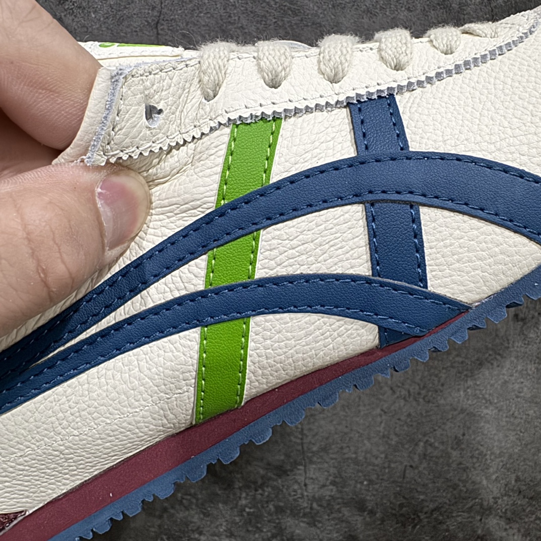 图片[4]-【纯原头层版】Asics Onitsuka Tiger MEXICO 66 亚瑟士鬼冢虎复古经典板鞋n市场王者选手 海外订单工厂出品目前全市场最好的品质没有之一n纯原小羊皮材料 质感柔软度满分n长期生产补货永不断码 超成熟稳定的做工品控 原装全套纸板楦头开发 原汁原味 完美呈现版型私模正确鞋底咬花纹路 一比一鞋头弧度高度鞋身弧度绝不口嗨 细节品控鞋型随意秒杀市面原档咬花纹路私模大底 一个单元有六个三角形总体形拼接呈现花瓣状 官方四联吊牌原装Ortholite轻量化鞋垫 原盒原配 质保卡 说明书 钢印防尘纸 纸板中底带钢印 乳胶组合鞋垫 支持全方位的对比专柜产品从款式颜色造型上体现出追求舒适和细节的完美 鞋类更是推崇手工制作的严谨与完美 融舒适性与可穿性的设计风格 注重细节的完美和别致魅力 既保持稳重 又不失轻松的时尚感  尺码：36 37 37.5 38 39 39.5 40 40.5 41.5 42 42.5 43.5 44 45 编码：NM235260-鞋库