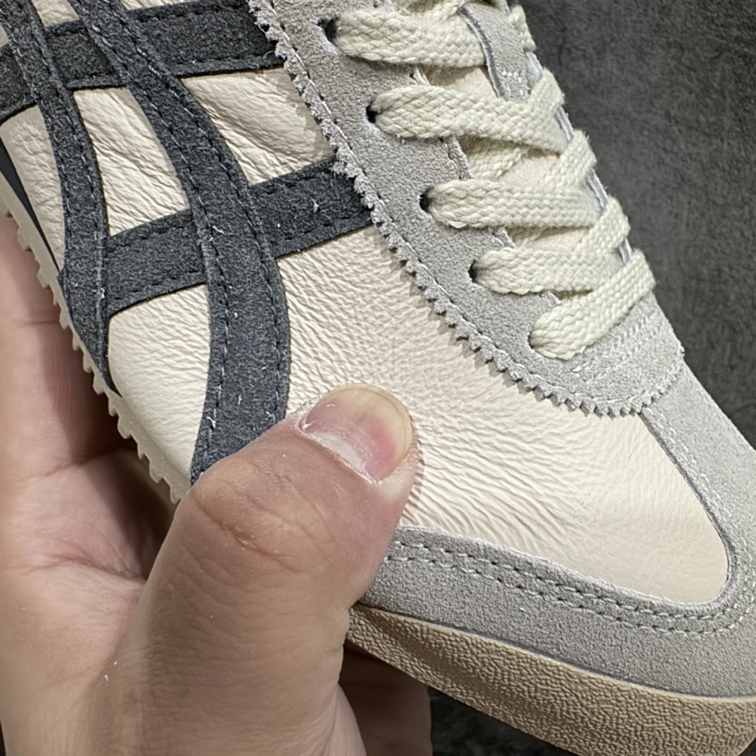 图片[5]-【纯原头层版】Asics Onitsuka Tiger MEXICO 66 亚瑟士鬼冢虎复古经典板鞋n市场王者选手 海外订单工厂出品目前全市场最好的品质没有之一n纯原小羊皮材料 质感柔软度满分n长期生产补货永不断码 超成熟稳定的做工品控 原装全套纸板楦头开发 原汁原味 完美呈现版型私模正确鞋底咬花纹路 一比一鞋头弧度高度鞋身弧度绝不口嗨 细节品控鞋型随意秒杀市面原档咬花纹路私模大底 一个单元有六个三角形总体形拼接呈现花瓣状 官方四联吊牌原装Ortholite轻量化鞋垫 原盒原配 质保卡 说明书 钢印防尘纸 纸板中底带钢印 乳胶组合鞋垫 支持全方位的对比专柜产品从款式颜色造型上体现出追求舒适和细节的完美 鞋类更是推崇手工制作的严谨与完美 融舒适性与可穿性的设计风格 注重细节的完美和别致魅力 既保持稳重 又不失轻松的时尚感  尺码：36 37 37.5 38 39 39.5 40 40.5 41.5 42 42.5 43.5 44 45 编码：NM235260-鞋库