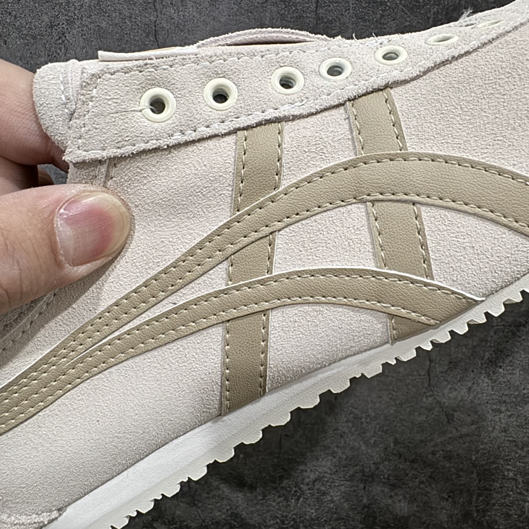 图片[3]-【纯原头层版】Asics Onitsuka Tiger MEXICO 66 亚瑟士鬼冢虎复古经典板鞋n市场王者选手 海外订单工厂出品目前全市场最好的品质没有之一n纯原小羊皮材料 质感柔软度满分n长期生产补货永不断码 超成熟稳定的做工品控 原装全套纸板楦头开发 原汁原味 完美呈现版型私模正确鞋底咬花纹路 一比一鞋头弧度高度鞋身弧度绝不口嗨 细节品控鞋型随意秒杀市面原档咬花纹路私模大底 一个单元有六个三角形总体形拼接呈现花瓣状 官方四联吊牌原装Ortholite轻量化鞋垫 原盒原配 质保卡 说明书 钢印防尘纸 纸板中底带钢印 乳胶组合鞋垫 支持全方位的对比专柜产品从款式颜色造型上体现出追求舒适和细节的完美 鞋类更是推崇手工制作的严谨与完美 融舒适性与可穿性的设计风格 注重细节的完美和别致魅力 既保持稳重 又不失轻松的时尚感  尺码：36 37 37.5 38 39 39.5 40 40.5 41.5 42 42.5 43.5 44 45 编码：NM235260-莆田鞋批发中心