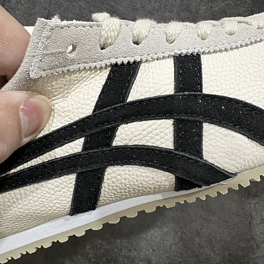 图片[4]-【纯原头层版】Asics Onitsuka Tiger MEXICO 66 亚瑟士鬼冢虎复古经典板鞋n市场王者选手 海外订单工厂出品目前全市场最好的品质没有之一n纯原小羊皮材料 质感柔软度满分n长期生产补货永不断码 超成熟稳定的做工品控 原装全套纸板楦头开发 原汁原味 完美呈现版型私模正确鞋底咬花纹路 一比一鞋头弧度高度鞋身弧度绝不口嗨 细节品控鞋型随意秒杀市面原档咬花纹路私模大底 一个单元有六个三角形总体形拼接呈现花瓣状 官方四联吊牌原装Ortholite轻量化鞋垫 原盒原配 质保卡 说明书 钢印防尘纸 纸板中底带钢印 乳胶组合鞋垫 支持全方位的对比专柜产品从款式颜色造型上体现出追求舒适和细节的完美 鞋类更是推崇手工制作的严谨与完美 融舒适性与可穿性的设计风格 注重细节的完美和别致魅力 既保持稳重 又不失轻松的时尚感  尺码：36 37 37.5 38 39 39.5 40 40.5 41.5 42 42.5 43.5 44 45 编码：NM235260-鞋库