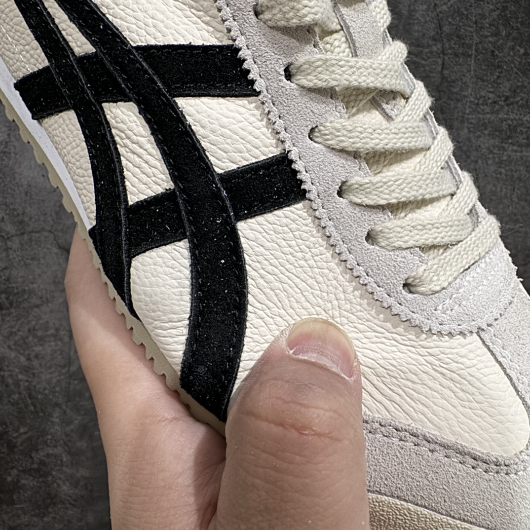 图片[5]-【纯原头层版】Asics Onitsuka Tiger MEXICO 66 亚瑟士鬼冢虎复古经典板鞋n市场王者选手 海外订单工厂出品目前全市场最好的品质没有之一n纯原小羊皮材料 质感柔软度满分n长期生产补货永不断码 超成熟稳定的做工品控 原装全套纸板楦头开发 原汁原味 完美呈现版型私模正确鞋底咬花纹路 一比一鞋头弧度高度鞋身弧度绝不口嗨 细节品控鞋型随意秒杀市面原档咬花纹路私模大底 一个单元有六个三角形总体形拼接呈现花瓣状 官方四联吊牌原装Ortholite轻量化鞋垫 原盒原配 质保卡 说明书 钢印防尘纸 纸板中底带钢印 乳胶组合鞋垫 支持全方位的对比专柜产品从款式颜色造型上体现出追求舒适和细节的完美 鞋类更是推崇手工制作的严谨与完美 融舒适性与可穿性的设计风格 注重细节的完美和别致魅力 既保持稳重 又不失轻松的时尚感  尺码：36 37 37.5 38 39 39.5 40 40.5 41.5 42 42.5 43.5 44 45 编码：NM235260-莆田鞋批发中心