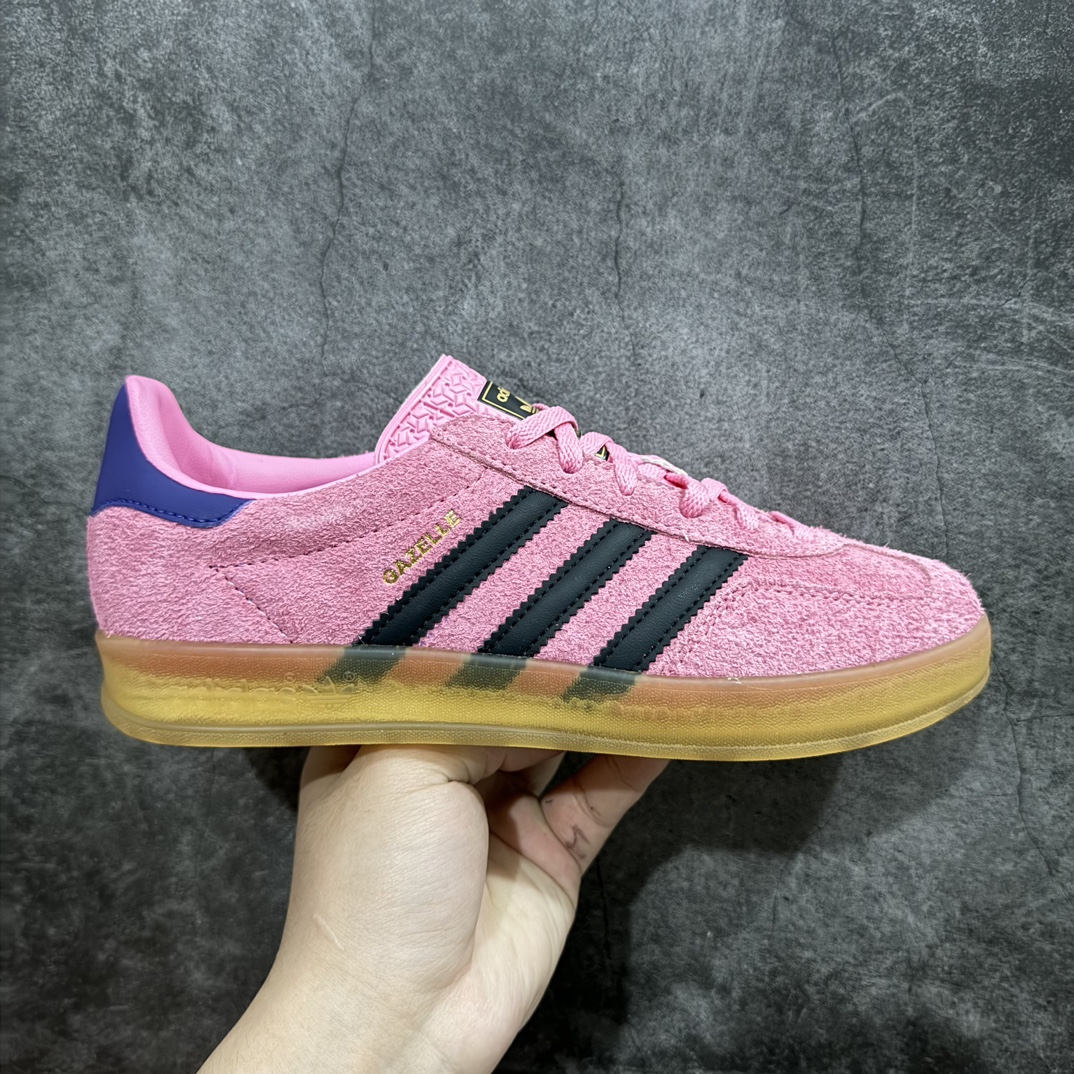 220 【VT纯原】AD Original Gazelle Indoor Trainers 瞪羚室内鞋板鞋 粉黑 IE7002