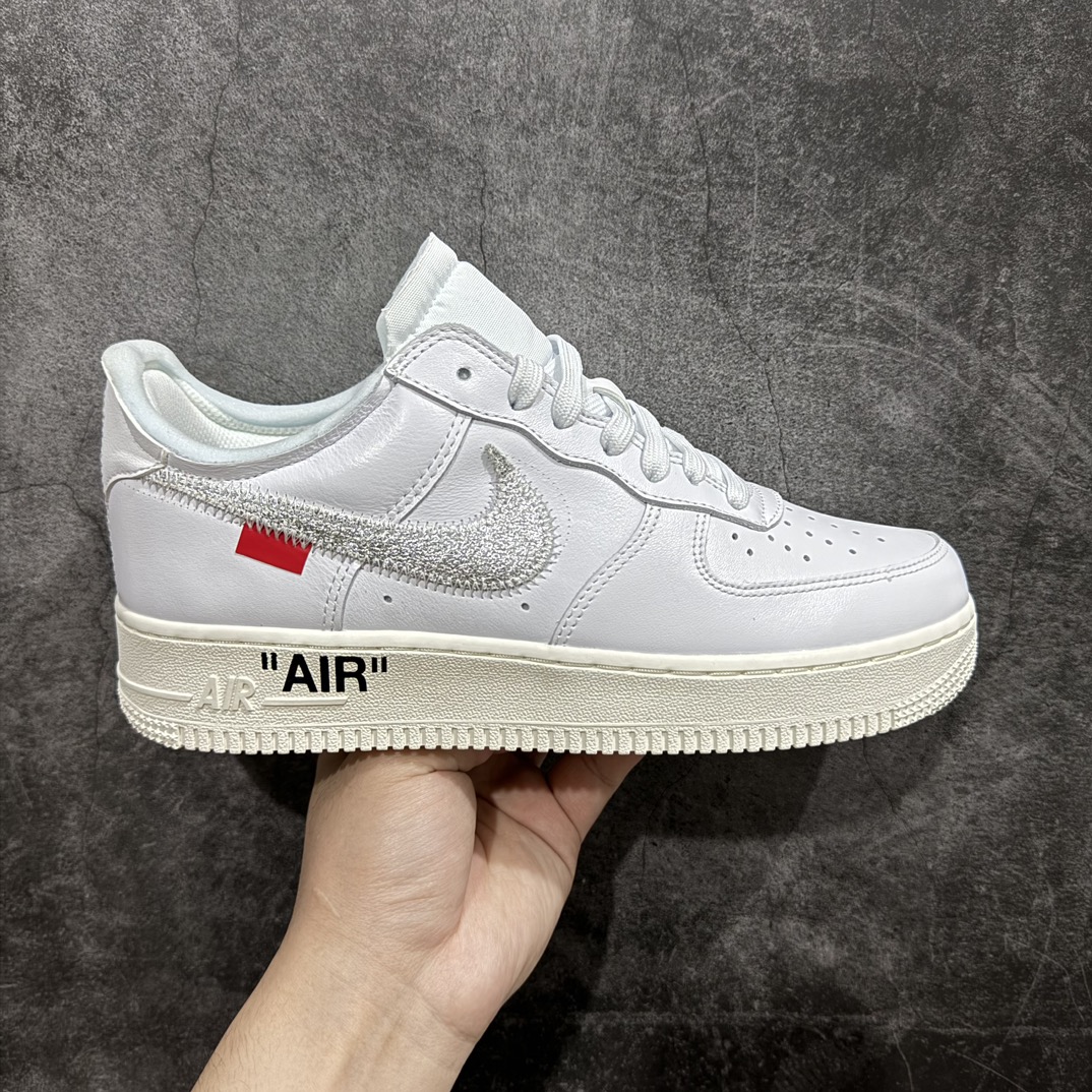 【YH版本】 Off-White x NK Air Force 1 Low空军一号低帮OW联名白银勾 货号：AO4297-100  尺码：39 40 40.5 41 42 42.5 43 44 44.5 45 46 47.5 编码：DF350380-鞋库