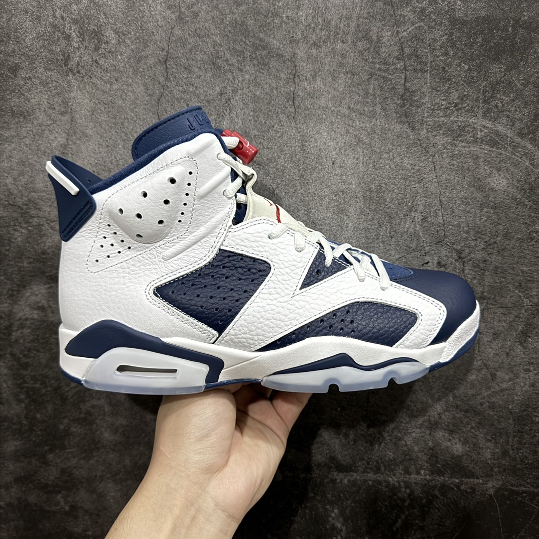 外贸纯原版AirJordanAJ6Retro奥运白蓝384664-130原楦原纸板开发采购原厂皮料原厂定