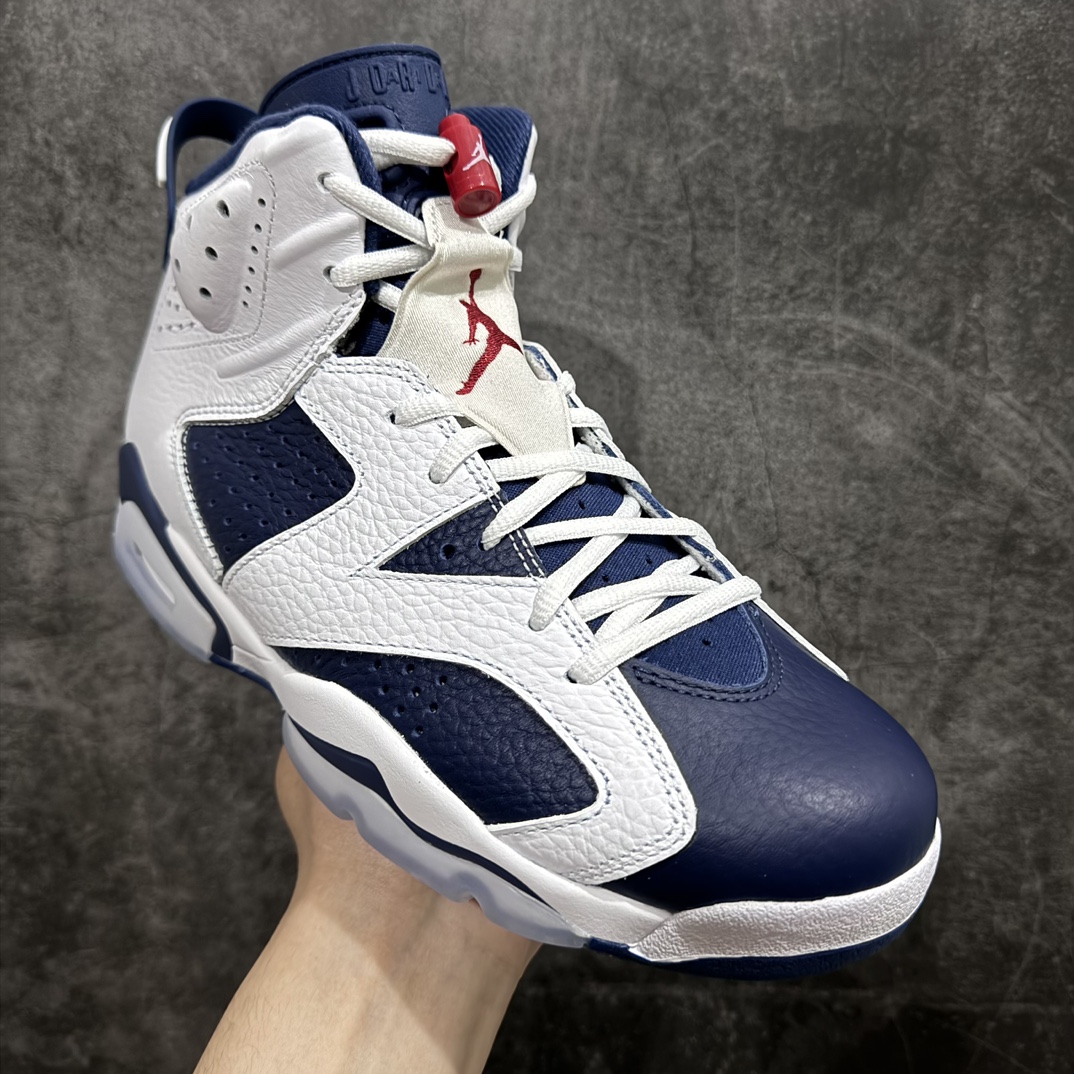 外贸纯原版AirJordanAJ6Retro奥运白蓝384664-130原楦原纸板开发采购原厂皮料原厂定