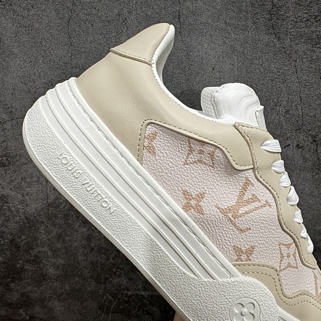 图片[7]-【广东纯原版本】2024ss 春夏新品 路易威登Louis Vuitton Groovy Platform Low Sneaker 时髦增高系列低帮松糕厚底百搭德训风休闲小白运动鞋“皮革白灰橙尾压纹LV老花” 尺码：35-41nn女鞋广东原产n配置抽屉礼品鞋盒及包装说明书n防尘布袋物件(附送快递加固牛皮纸外盒!!)n采用固色牛反绒组合头层皮革饰片鞋面材质n高密度电脑车线工艺小牛真皮内里贴附PU超软脚感乳胶鞋垫n外置隔色TPU厚实高弹橡胶鞋底 编码：KH390420-鞋库