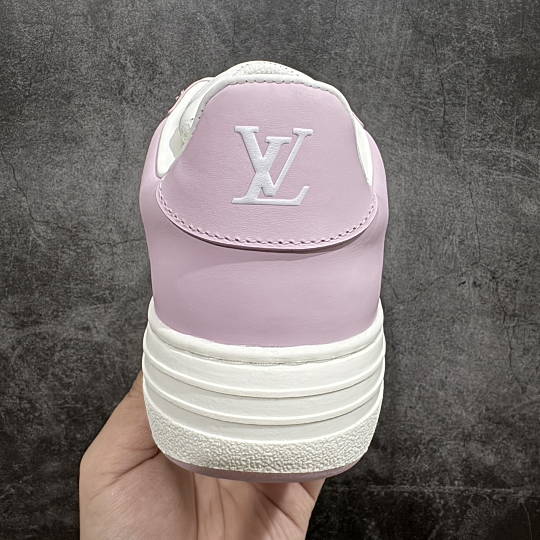 图片[4]-【广东纯原版本】2024ss 春夏新品 路易威登Louis Vuitton Groovy Platform Low Sneaker 时髦增高系列低帮松糕厚底百搭德训风休闲小白运动鞋“皮革白灰橙尾压纹LV老花” 尺码：35-41nn女鞋广东原产n配置抽屉礼品鞋盒及包装说明书n防尘布袋物件(附送快递加固牛皮纸外盒!!)n采用固色牛反绒组合头层皮革饰片鞋面材质n高密度电脑车线工艺小牛真皮内里贴附PU超软脚感乳胶鞋垫n外置隔色TPU厚实高弹橡胶鞋底 编码：KH390420-鞋库