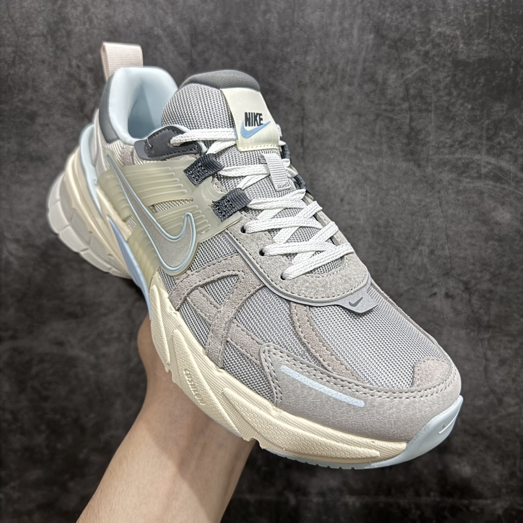 纯原特供版NikeV2KRun减震防滑耐磨低帮跑步鞋浅玉灰FZ3596-072市场最强版本完美版型细节一