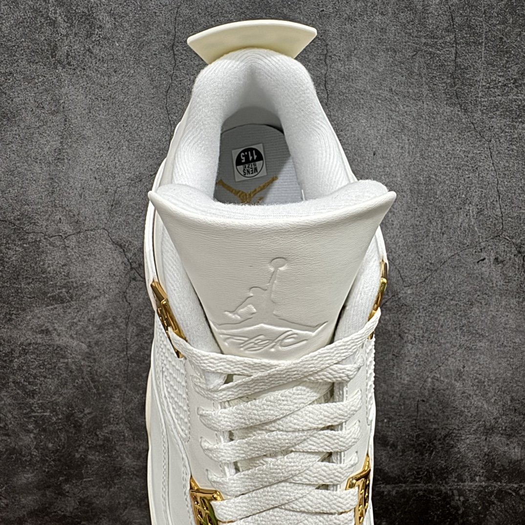 纯原版本AirJordan4“MetallicGold”AJ4米白金扣金属白AQ9129-170第一梯队