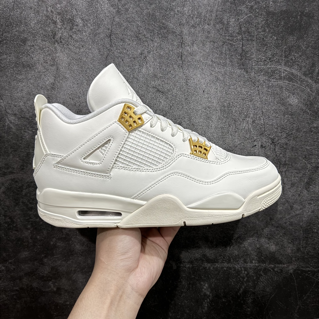 纯原版本AirJordan4“MetallicGold”AJ4米白金扣金属白AQ9129-170第一梯队