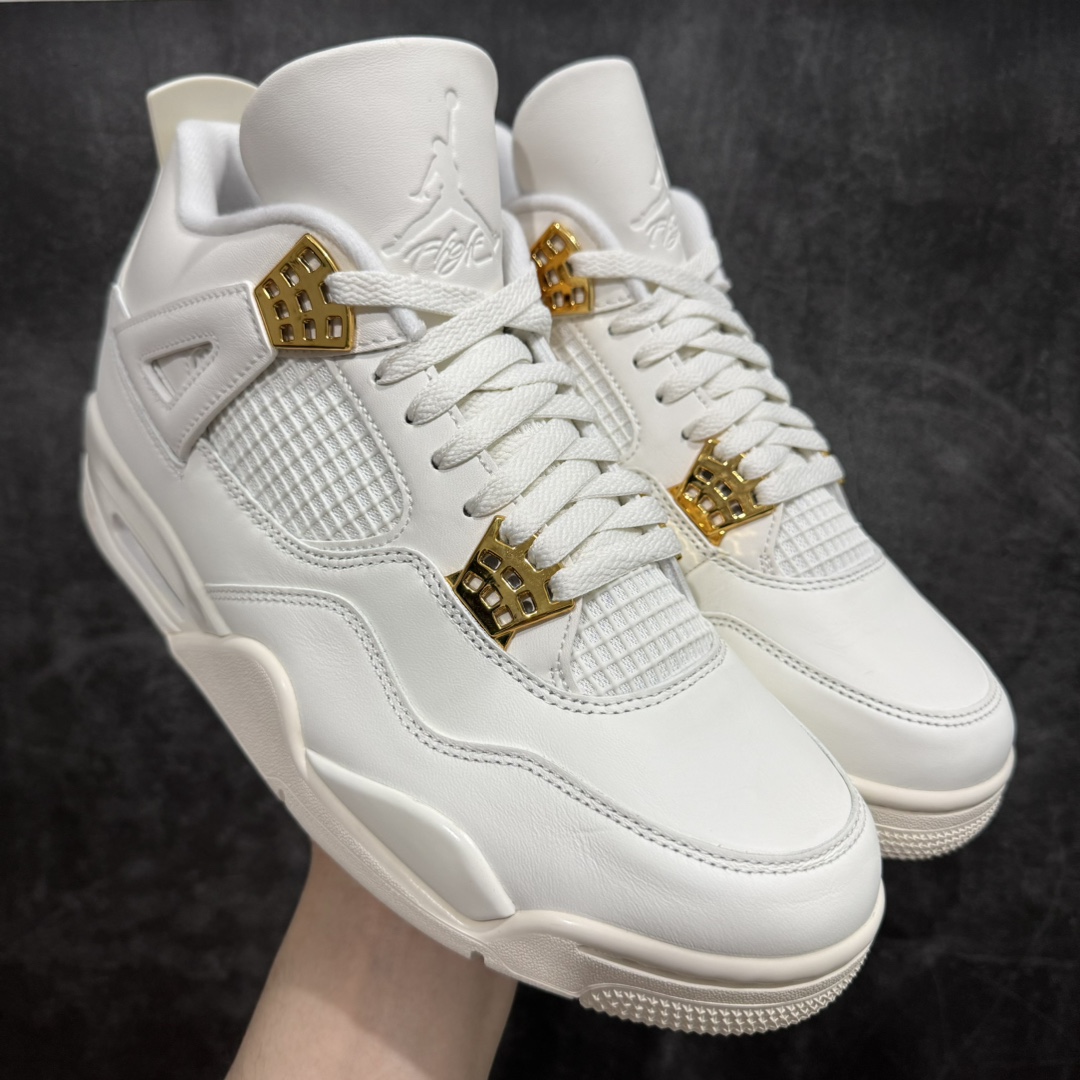 纯原版本AirJordan4“MetallicGold”AJ4米白金扣金属白AQ9129-170第一梯队