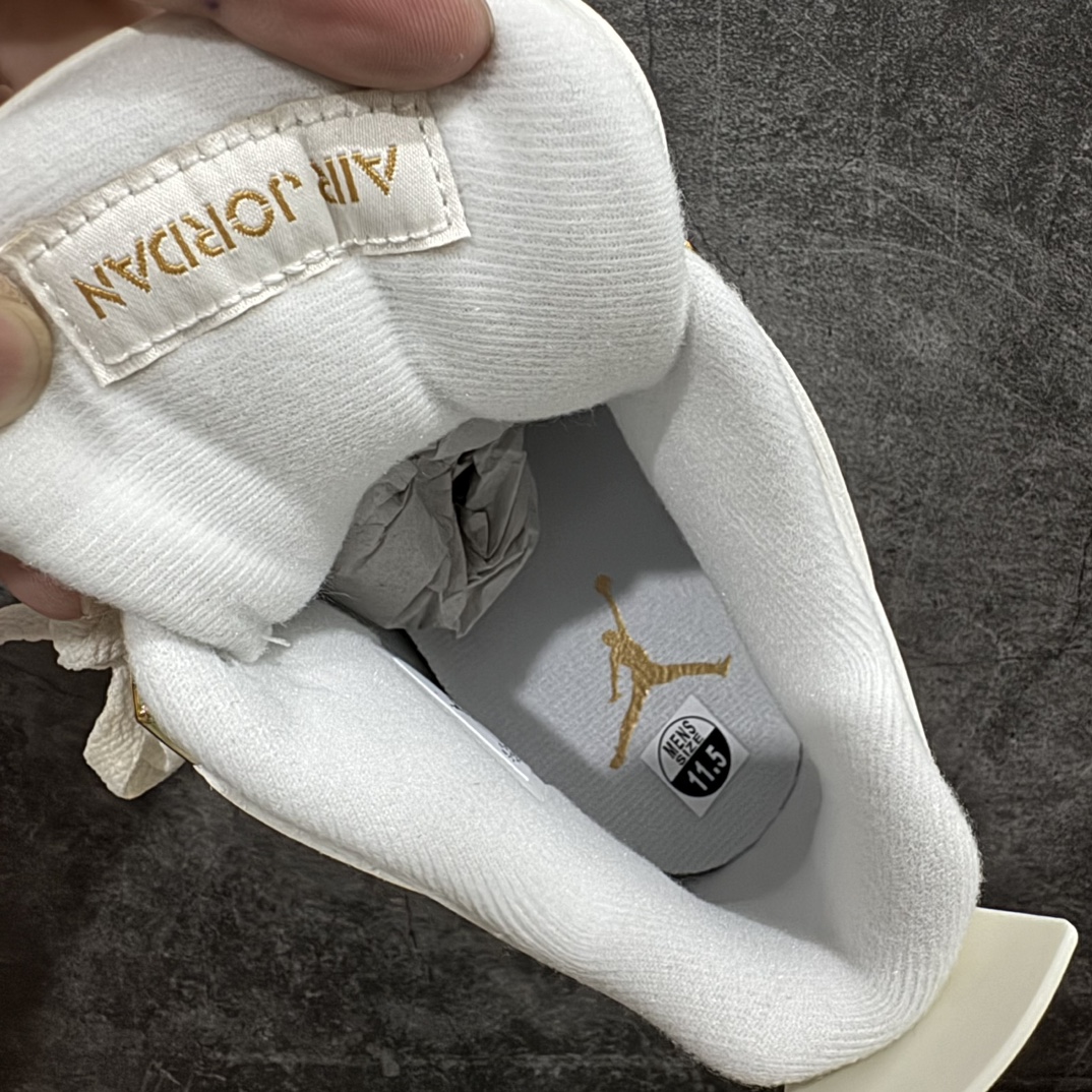 纯原版本AirJordan4“MetallicGold”AJ4米白金扣金属白AQ9129-170第一梯队