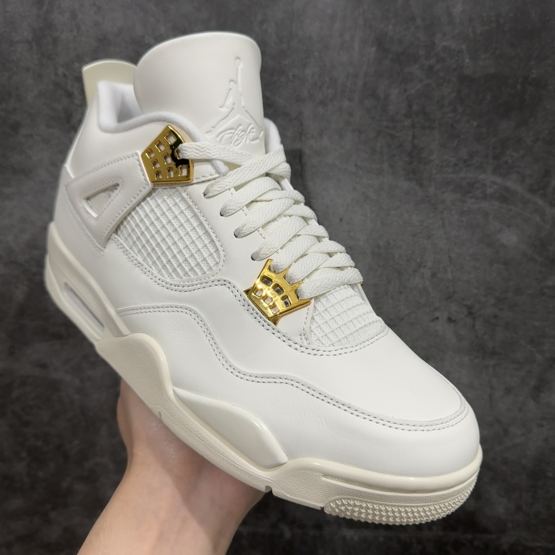 纯原版本AirJordan4“MetallicGold”AJ4米白金扣金属白AQ9129-170第一梯队