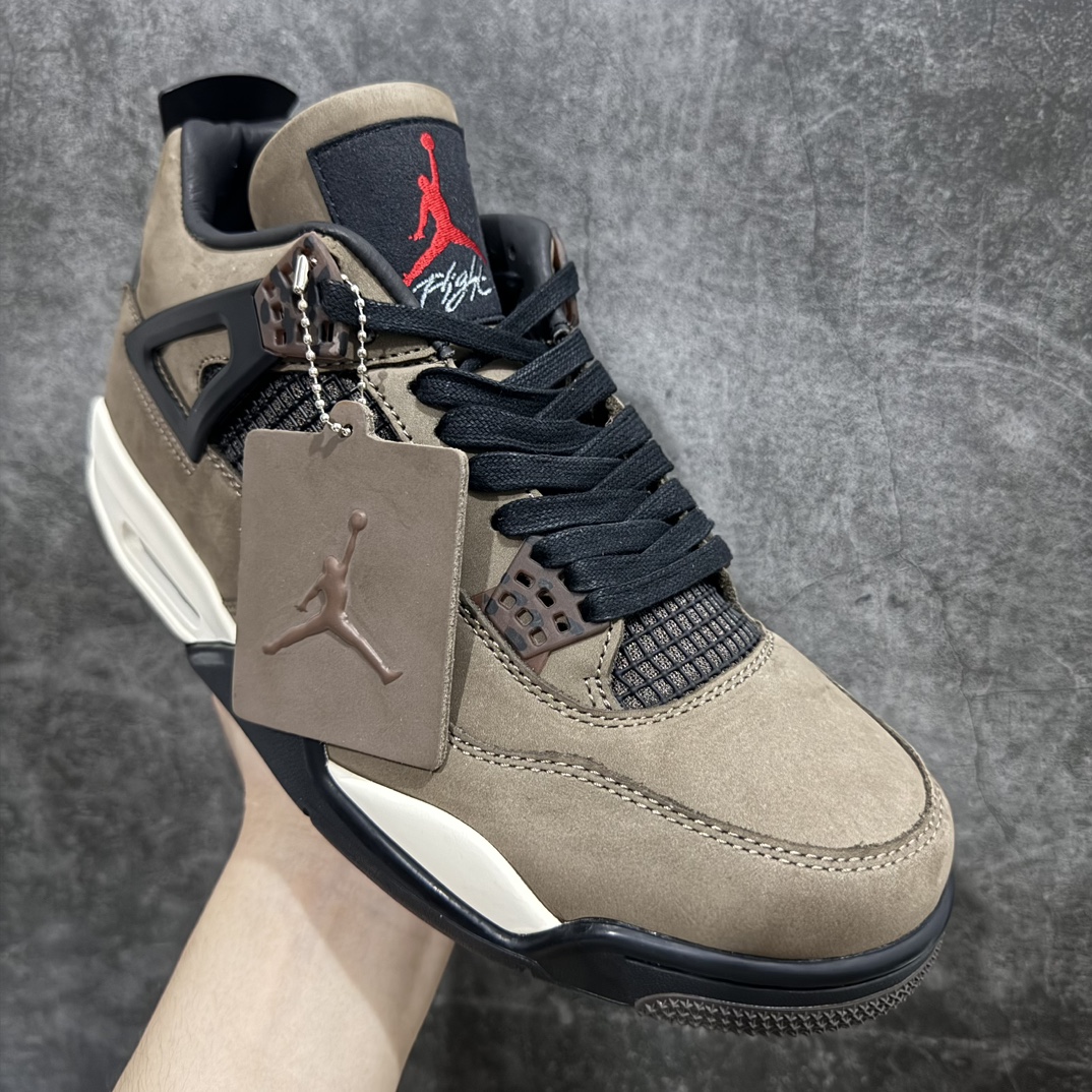 外贸纯原版TravisScottxAirJordanAJ4AJ4-882335TS联名深棕定制配色独家原