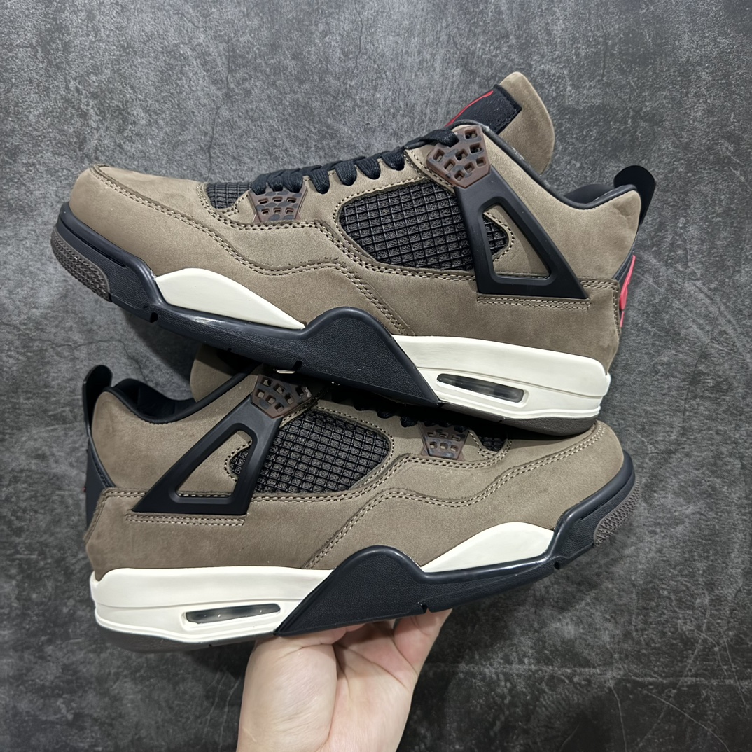 外贸纯原版TravisScottxAirJordanAJ4AJ4-882335TS联名深棕定制配色独家原