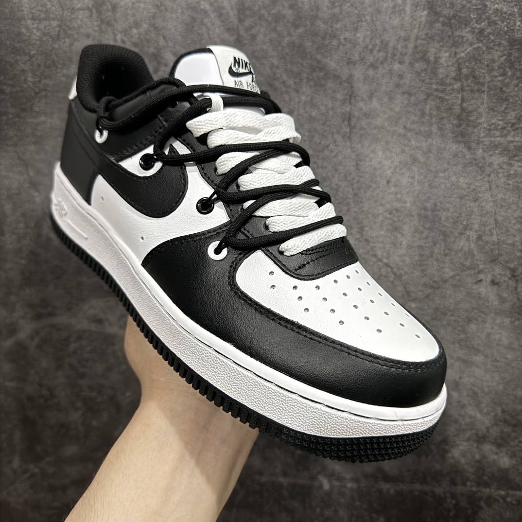 图片[3]-【公司级】Nike Air Force 1 Low  “黑白熊猫绑带” 原装级别 原楦头原纸板 打造纯正空军版型专注外贸渠道 全掌内置蜂窝气垫 原盒配件 原厂中底钢印、拉帮完美货号：CV1724-108 尺码：36 36.5 37.5 38 38.5 39 40 40.5 41 42 42.5 43 44 44.5 45 编码：HXS270280-鞋库